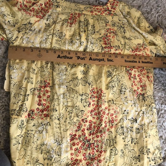 NWT One World Square Neck Boho Oversized Boxy Top - Picture 4 of 6